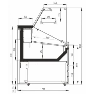 Витрина холодильная Carboma GC75 VV 1,5-1 фронт нестандартный цвет (динамика) - Изображение 7