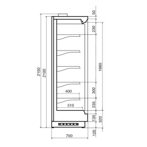 Горка холодильная Dazzl Vega 070 H210 375 - Изображение 3