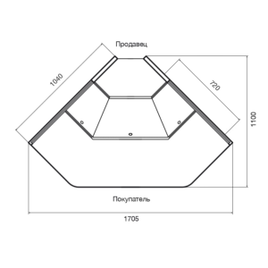 Витрина холодильная Dazzl Galaxy 080 Plug-in ОУ 90 Self динамика