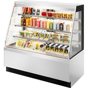 Витрина кондитерская Chilz VETE KUB OFT 130 белый глянец, шлифованная нержавейка