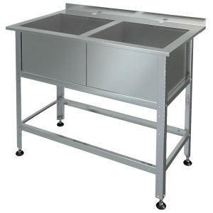 Ванна моечная с бортом МХМ МБ-2-0,3-0,53/1,01 (AISI 430, t=1,0)