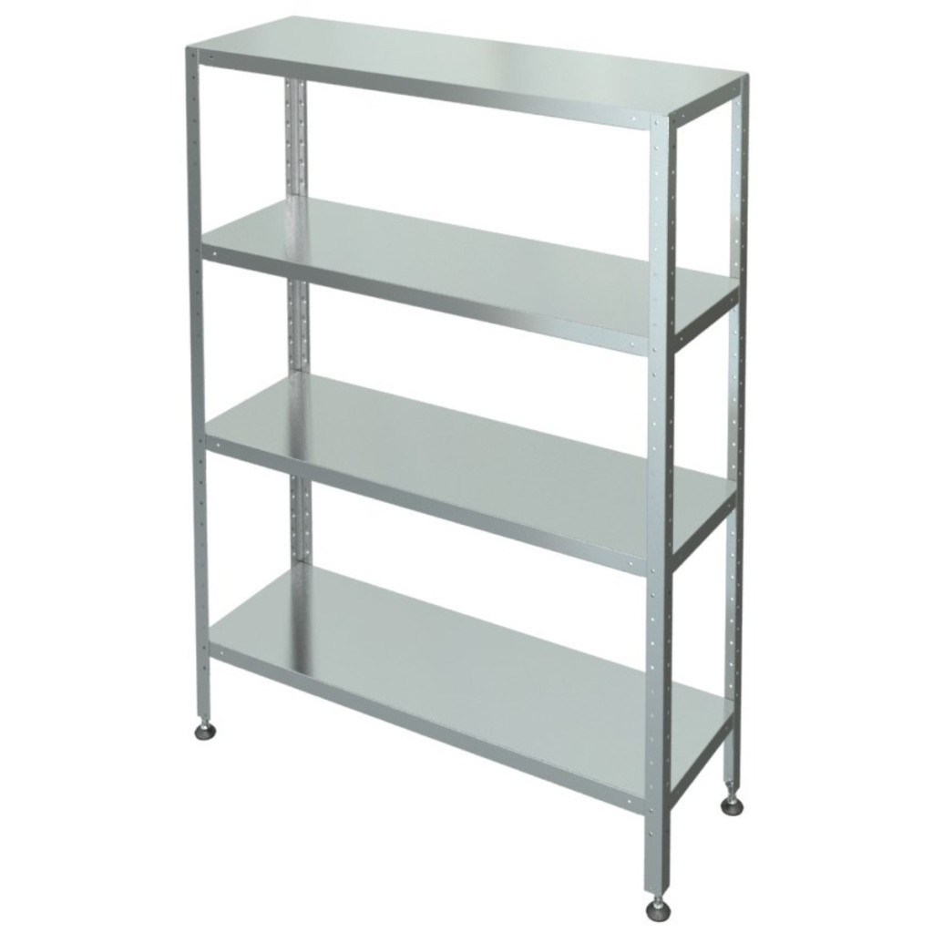 Стеллаж с 4-я сплошными полками МХМ С-4-0,4/0,8/2,0