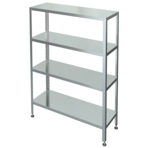 Стеллаж с 4-я сплошными полками МХМ C-4-0,6/0,8/1,6 (нержавейка) 