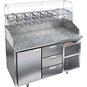 Стол холодильный для пиццы HiCold PZ3-13/SN камень