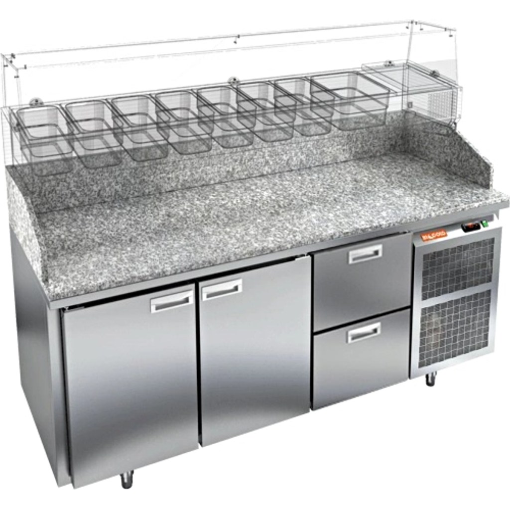 Стол холодильный для пиццы HiCold PZ3-112/GN камень