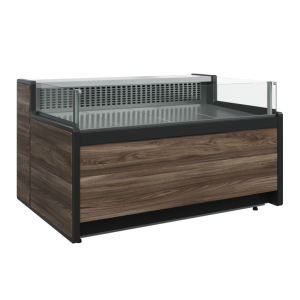 Витрина холодильная Carboma GC111 SP 2,0-2 (1008 Темный дуб) (открытая, без боковин)