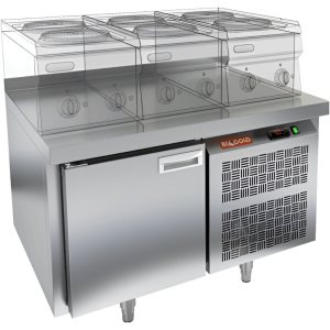 Стол охлаждаемый HiCold GN 1/TN LT О под тепловое оборудование