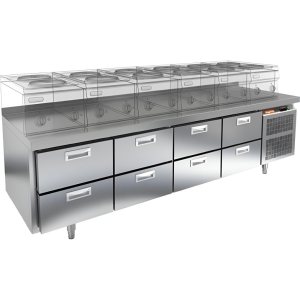 Стол охлаждаемый HiCold GN 2222/TN LT SH под тепловое оборудование