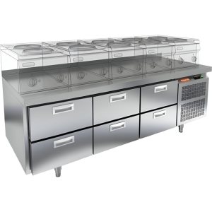 Стол охлаждаемый HiCold GN 222/TN LT SH О под тепловое оборудование