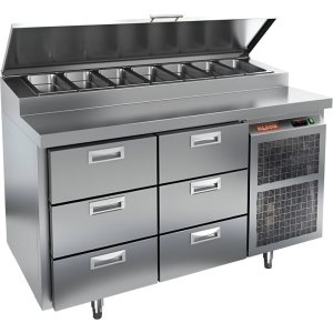 Стол холодильный для пиццы HiCold PZ1-33GN (1/3) 