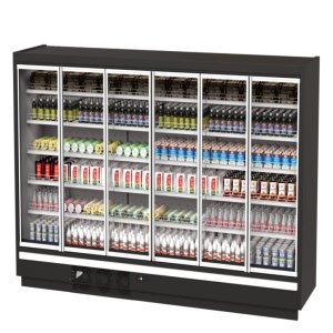 Горка холодильная Kifato Прага 3750×800×2050 (с дверьми, встроенный агрегат)