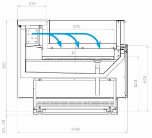 Витрина холодильная Carboma GC110 SP 1,5-2 рыба на льду открытая без боковин (версия 2.0) (9006-0430) - Изображение 2