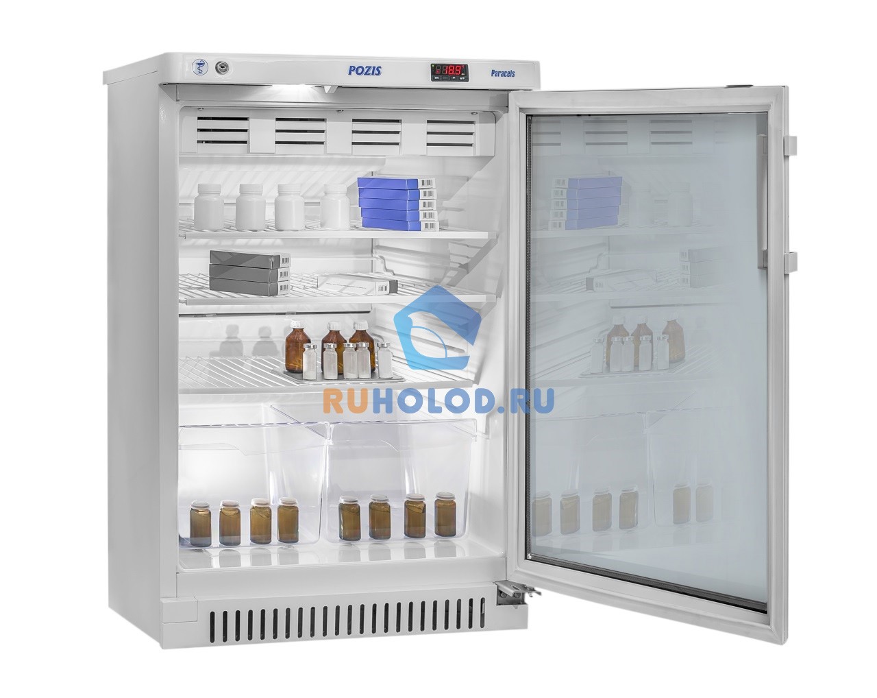Холодильник фармацевтический Pozis ХФ-140-1 тон.стекло