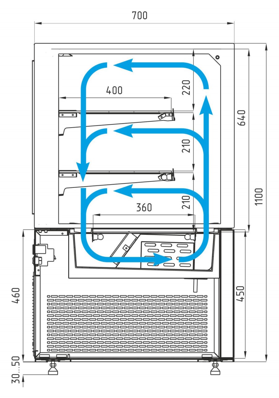 Витрина кондитерская KC71-110 VV 0,9-1 BUILT-IN - Изображение 4